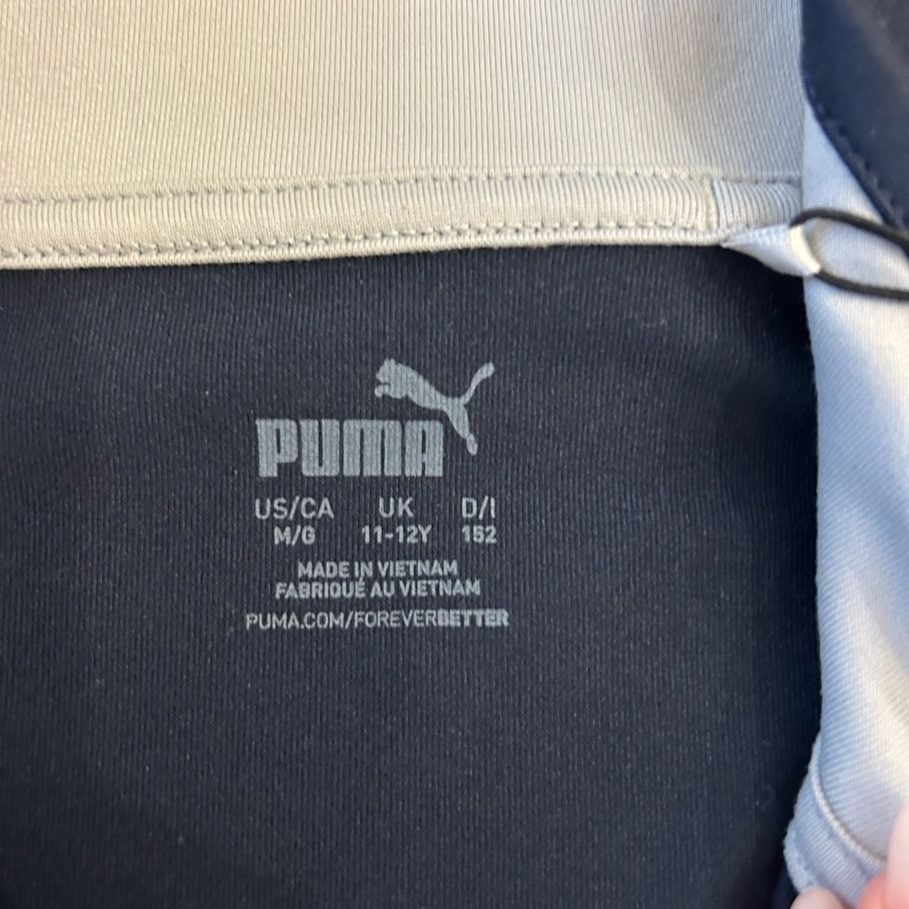 NWT Puma Boys Navy Long Sleeve Pullover Size 11-12 - Picture 4 of 6